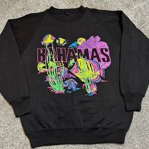 Vintage Neon Multicolored Bahamas‎ Tropical fish sweatshirt